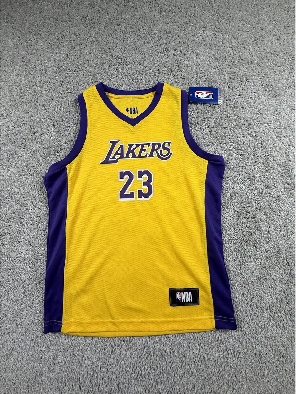 LeBron James Lakers Jersey Youth Large Gold #23 NBA Icon Edition Los Angeles NWT
